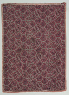 Fragment, Snakes and Flowers, 1790-1810. India, Kashmir, late 18th-early 19th century. 2/2 twill
