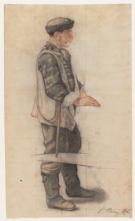 The Stretcher Bearer (Study for "Le Couvreur tombé"), 1876. François Bonvin (French, 1817-1887).