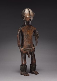 Male Figure of a Pair, late 1800s-early 1900s. Central Africa, Democratic Republic of the Congo,