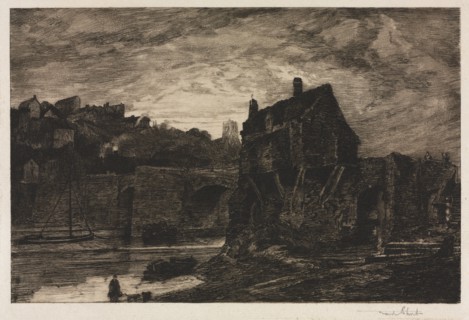 published in "The Portfolio" vol. XIX, 1888: Bridgenorth, 1885. Frank Short (British, 1857-1945),
