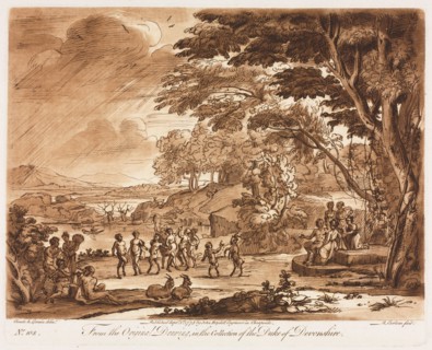 Liber Veritatis:  No. 108, Landscape with Satyrs and Nymphs Dancing, 1775. Richard Earlom (British,