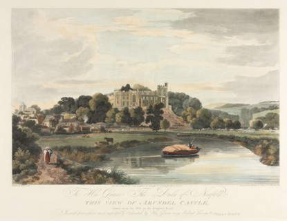 This View of Arundel Castle, 1819. John Baily (British), Wm Scott, after William Scott (British).