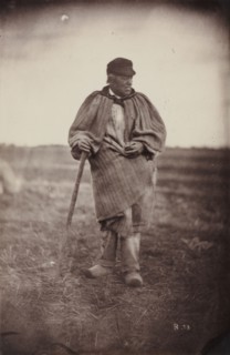 Man with Walking Stick, late 1870's. Auguste Giraudon's Artist (French). Albumen print from wet