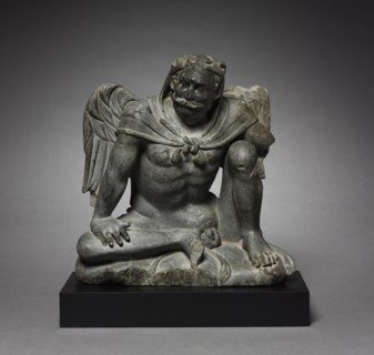 Winged Atlas Figure, 200s. Pakistan, Gandhara, Gandhara period, 3rd century. Schist; overall: 38.1