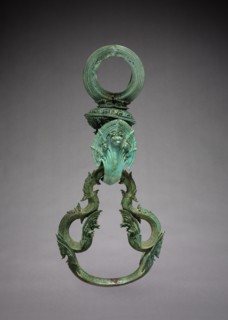 A Pair of Decorated Palanquin Hooks and Rings, 1100-1175. Cambodia, Angkor Wat Style, 12th century.