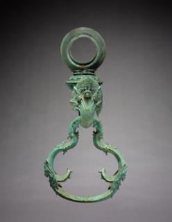 A Pair of Decorated Palanquin Hooks and Rings, 1100-1175. Cambodia, Angkor Wat Style, 12th century.