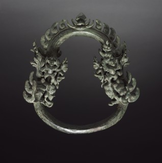 Palanquin Ring, 1100s-1200s. Cambodia, Angkor Wat/Bayon period, 12th-13th century. Bronze; overall: