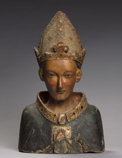 Bust Reliquary of St. Louis, Bishop of Toulouse, late 1300s. Italy, Tuscany (Siena?), late 14th