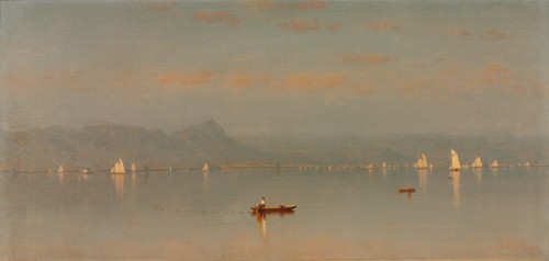 Haverstraw Bay, 1868. Sanford Robinson Gifford (American, 1823-1880). Oil on canvas; unframed: 24.2