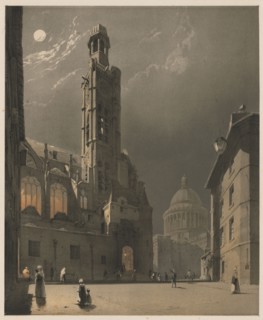 Picturesque Architecture in Paris, Ghent, Antwerp, Rouen: St. Etienne du Mont and the Pantheon,