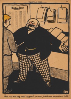 L'Assiete au Beurre: Crimes and Punishments XII, 759: You give me your money, 1869. Félix Vallotton