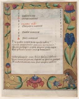 Leaf from a Psalter and Prayerbook: Calendar Page with Peasant (recto), c. 1524. Germany,