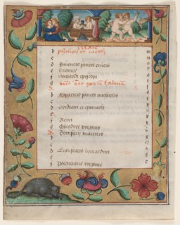 Leaf from a Psalter and Prayerbook: Calendar Page with Labors (verso), c. 1524. Germany, Hildesheim