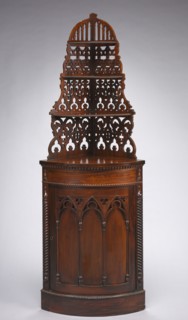 Corner Cabinet (Étagère), c. 1840-1850. America, probably New York, American Gothic Revival, 19th