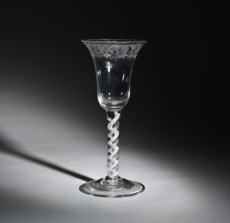 Goblet, c. 1725-1750. England, 18th century. Glass; diameter: 8 cm (3 1/8 in.); overall: 18.5 cm (7