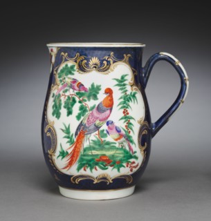 Tankard , c. 1770. England, 18th century. Ceramic; overall: 15 x 14.5 x 11.1 cm (5 7/8 x 5 11/16 x