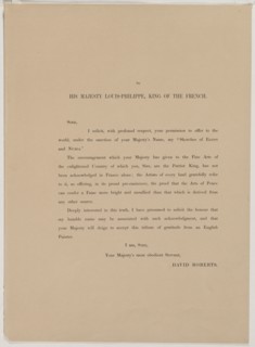 Egypt and Nubia, Volume I: Dedication Page, 1846. Louis Haghe (British, 1806-1885), F.G.Moon, 20