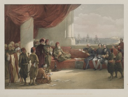 Egypt and Nubia, Volume III: Interview with the Viceroy of Egypt, at his Palace, Alexandria, 1848.