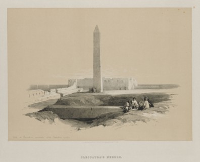 Egypt and Nubia, Volume I: Obelisk at Alexandria, Commonly called Cleopatra's Needle, 1846. Louis