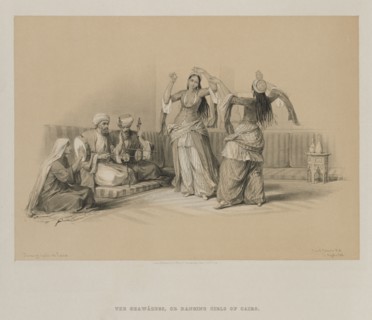 Egypt and Nubia, Volume III: Dancing Girls at Cairo, 1849. Louis Haghe (British, 1806-1885), after