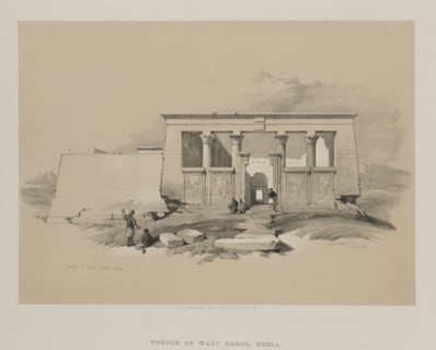 Egypt and Nubia, Volume II: Temple at Wady Dabod, Nubia, 1848. Louis Haghe (British, 1806-1885),