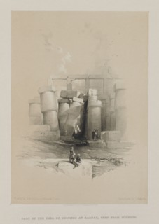 Egypt and Nubia, Volume II: Part of the Hall of Columns at Karnak, Thebes, 1847. Louis Haghe