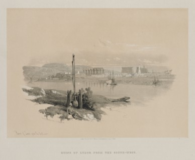 Egypt and Nubia, Volume I: Ruins of Luxor from the South-West, 1846. Louis Haghe (British,
