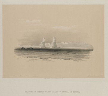Egypt and Nubia, Volume I: Statues of Memnon, Thebes, 1846. Louis Haghe (British, 1806-1885), F.G