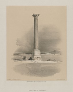Egypt and Nubia, Volume I: Pompey's Pillar, Alexandria, 1846. Louis Haghe (British, 1806-1885), F.G