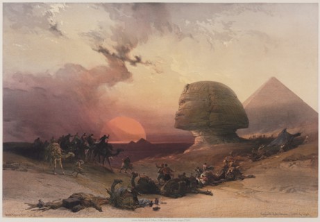 Egypt and Nubia, Volume III:  Approach of the Simoon-Desert at Gizeh, 1849. Louis Haghe (British,