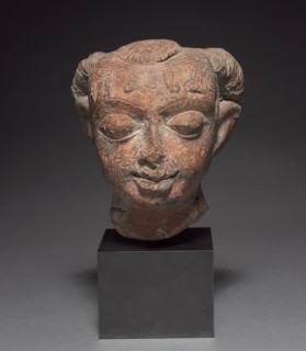 Female Head, 400s-500s. India, Gangetic plain region, Gupta period, 5th-6th centuries. Terracotta;
