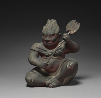 Seated Zenki, 1400s. Japan, Muromachi period (1392-1573), 15th century. Wood with pigment; overall: