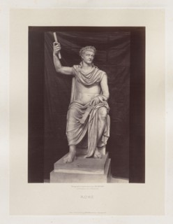 Statue de Tibere, Vatican, c. 1860. Charles Soulier (French, 1840-1875). Albumen print from a