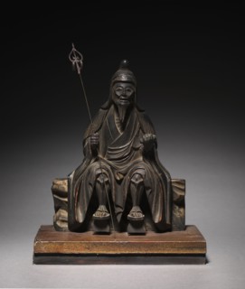 Enno Gyoja and Two Attendants (Enno Gyoja), 1615-1868. Japan, Edo Period. Wood with paint; overall: