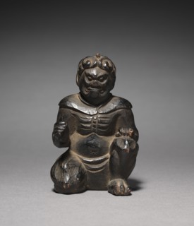 Enno Gyoja and Two Attendants (Zenki), 1615-1868. Japan, Edo Period. Wood and paint; overall: 8.5 x