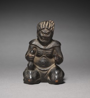 Enno Gyoja and Two Attendants (Koki), 1615-1868. Japan, Edo Period. Wood and paint; overall: 8.5 x