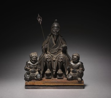 Enno Gyoja and Two Attendants, 1615-1868. Japan, Edo Period. Wood with paint;