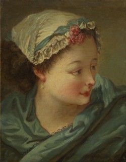 Head of a Young Woman, early 1730s. François Boucher (French, 1703-1770). Oil on canvas; framed: 47