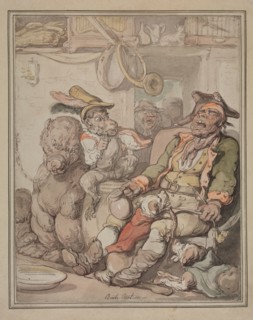 Comparative Anatomy Study, c. 1810-1820. Thomas Rowlandson (British, 1756-1827). Watercolor and