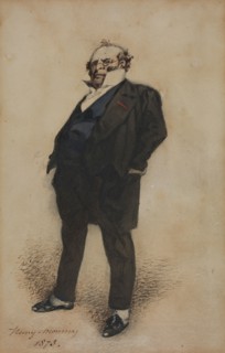 Self-Portrait in the Role of M. Prud'homme , 1873. Henry Bonaventure Monnier (French, 1805-1877).