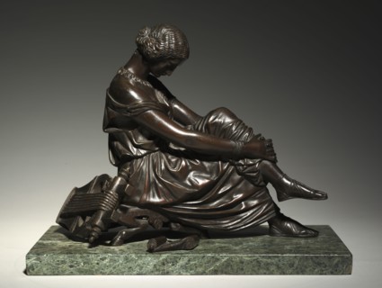 Sappho: Portrait of a Woman (Louise Colet), c. 1830. James Pradier (Swiss, 1790-1852). Bronze;