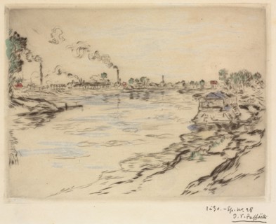 Types de petits Gens: La Seine, à Asnières, 1894. Jean-François Raffaëlli (French, 1850-1924).