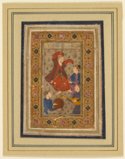 A dancing dervish and three musicians, from a Divan (Collected Poems) of Urfi (Persian, 1555–1591),