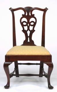 Side Chair, c. 1775-1790. John Townsend (American, 1732-1809). Mahogany; overall: 39 x 24 x 18 cm