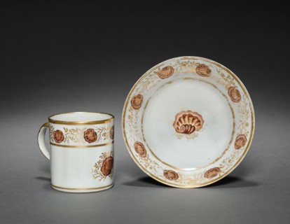 Cup from Oliver Wolcott, Jr. Tea Service, 1785-1805. Chinese Export porcelain, late 18th-early 19th