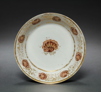 Saucer from Oliver Wolcott, Jr. Tea Service, 1785-1805. Chinese Export porcelain, late 18th-early