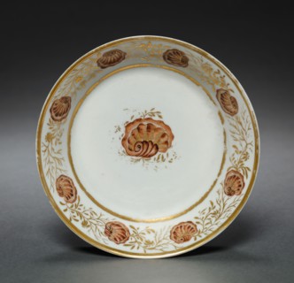 Saucer from Oliver Wolcott, Jr. Tea Service, 1785-1805. Chinese Export porcelain, late 18th-early