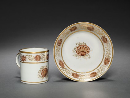 Cup from Oliver Wolcott, Jr. Tea Service, 1785-1805. Chinese Export porcelain, late 18th-early 19th