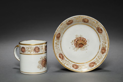 Cup from Oliver Wolcott, Jr. Tea Service, 1785-1805. Chinese Export porcelain, late 18th-early 19th