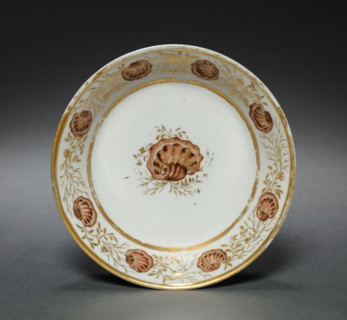 Saucer from Oliver Wolcott, Jr. Tea Service, 1785-1805. Chinese Export porcelain, late 18th-early